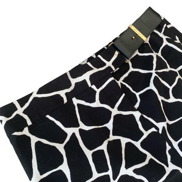 Michael Kors Black and White Animal Print Pencil Skirt - Size 14P - Picture 2 of 5